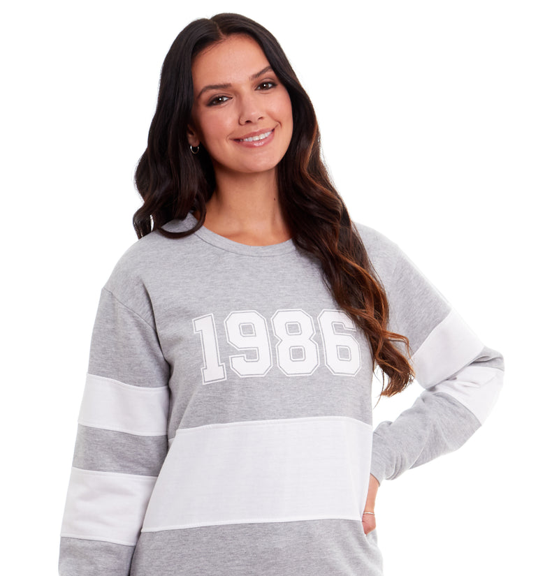Womens Sweatshirt Oversized Long Sleeve Slouchy Loungewear Tunic Casual Jumper Pullover Tops