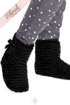 Ladies Luxury Plush Slip On Boot Slippers