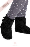 Ladies Luxury Plush Slip On Boot Slippers