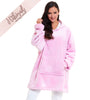 Luxury Pink Shimmer Fleece Hoodie Blanket Sweatshirt | HABIGAIL | For The Luxury |